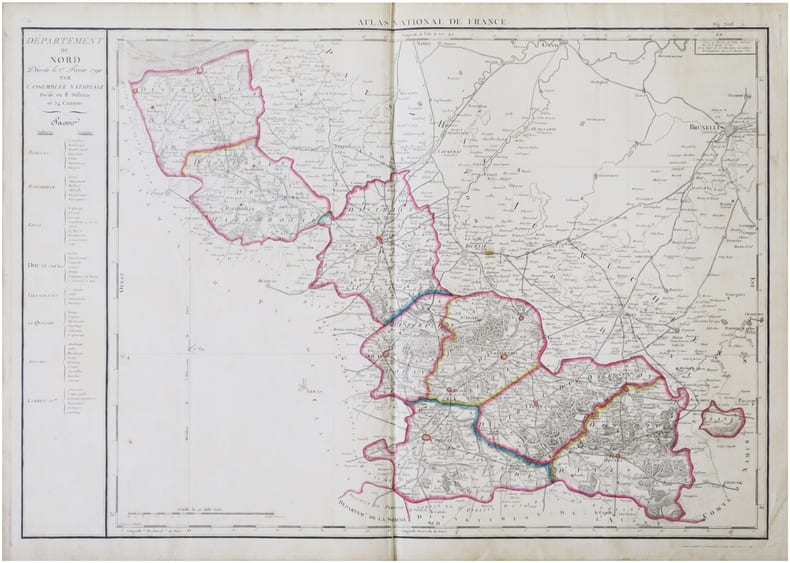 [NORD] D&eacute;partement du Nord d&eacute;cr&eacute;t&eacute; le 1er f&eacute;vrier 1790 par l’Assembl&eacute;e Nationale.. CHANLAIRE (Pierre-Gr&eacute;goire) & MENTELLE (Edm&eacute;).