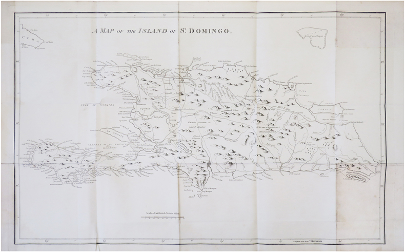  [SAINT-DOMINGUE] A map of the island of S.t Domingo.. EDWARDS (Bryan).