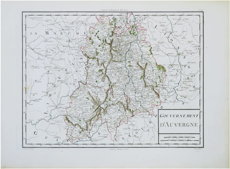  [AUVERGNE] Gouvernement d'Auvergne.. CHANLAIRE (Pierre-Gr&eacute;goire) & MENTELLE (Edm&eacute;).