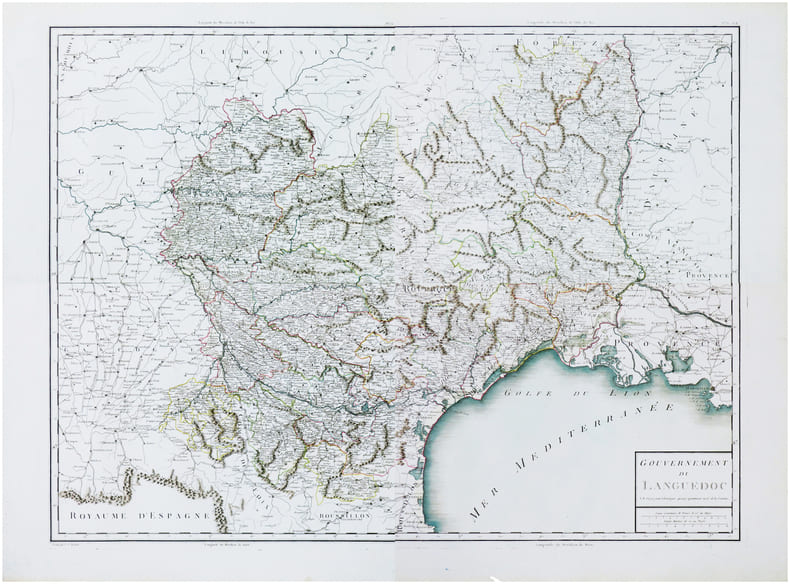  [LANGUEDOC] Gouvernement du Languedoc.. CHANLAIRE (Pierre-Gr&eacute;goire) & MENTELLE (Edm&eacute;).