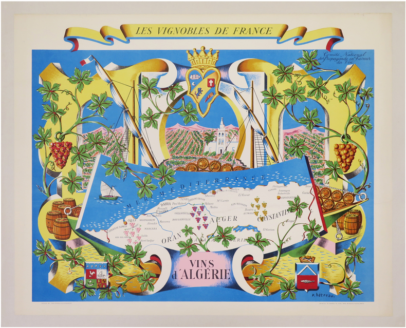  [ALGÉRIE/VIGNOBLES] Les Vignobles de France. Vins d'Algérie.. HÉTREAU (Rémy).