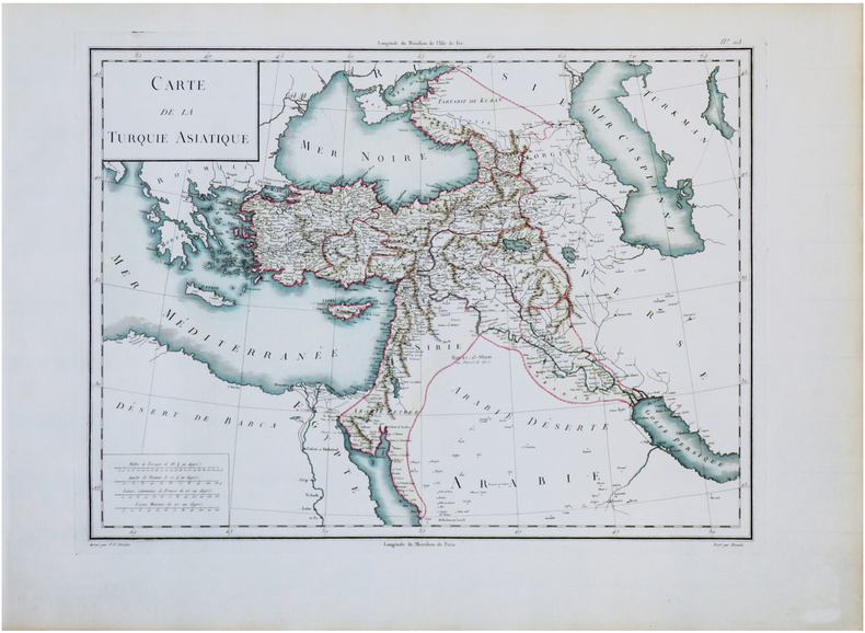  Carte de la Turquie asiatique.. CHANLAIRE (Pierre-Grégoire) & MENTELLE (Edmé).