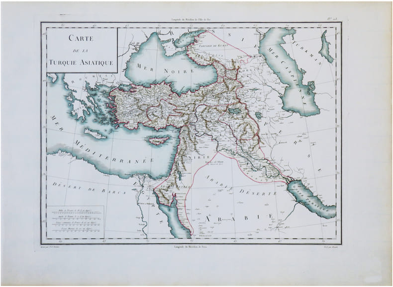  Carte de la Turquie asiatique.. CHANLAIRE (Pierre-Gr&eacute;goire) & MENTELLE (Edm&eacute;).