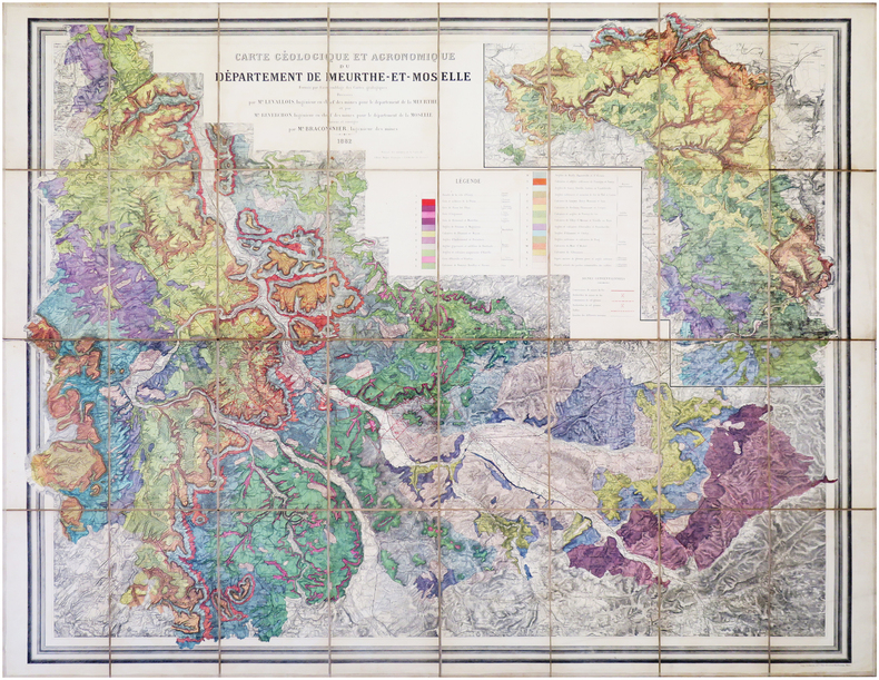  [MEURTHE-et-MOSELLE] Carte géologique et agronomique du département de Meurthe-et-Moselle.. BRACONNIER (Alfred).