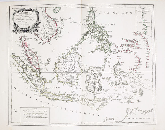  Archipel des Indes Orientales, qui comprend les isles de la Sonde, Moluques et Philippines.. ROBERT de VAUGONDY (Didier).