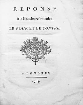 Réponse à la brochure intitulée Le pour et le contre.. LE MESLE (Charles).