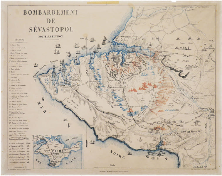  [CRIM&Eacute;E/S&Eacute;BASTOPOL] Bombardement de S&eacute;vastopol. Nouvelle &eacute;dition. Septembre 1855.. LAROCHETTE (Charles).