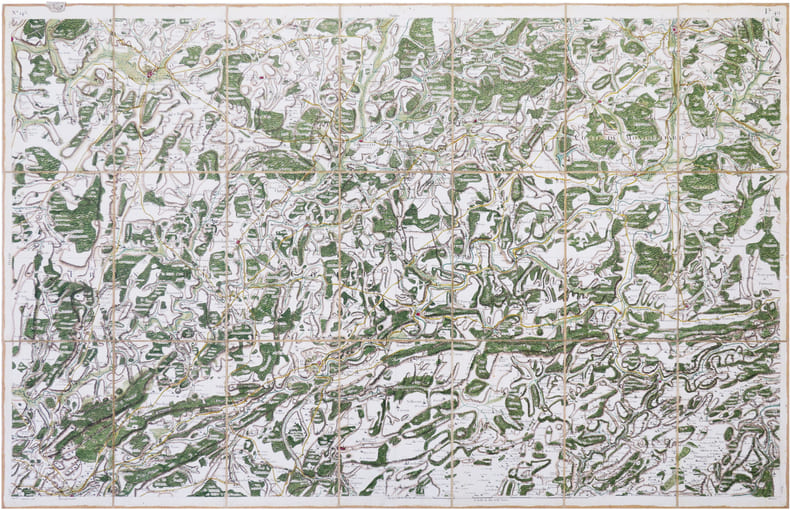  [VESOUL] Carte de Cassini. Feuille n&deg;145/49. Vesoul.. CASSINI de THURY (C&eacute;sar-Fran&ccedil;ois).
