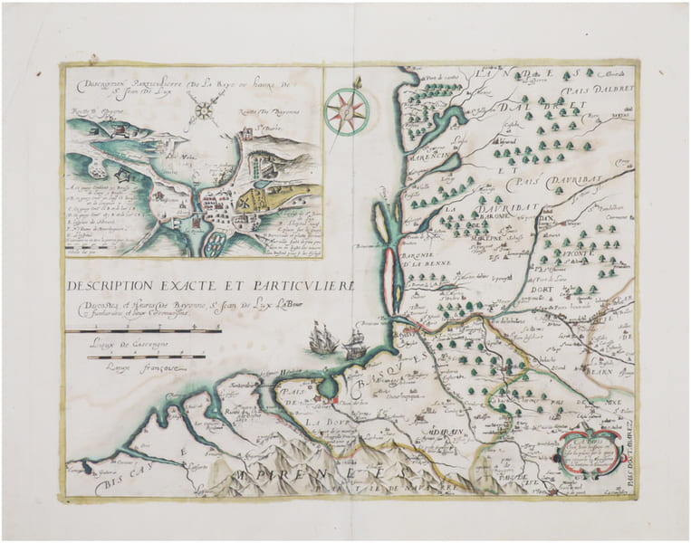  [PAYS BASQUE] Description exacte et particuli&egrave;re des costes et havres de Bayonne, St. Jean de Lux, Labour, Funtarabie, et lieux circonvoisins.. ...