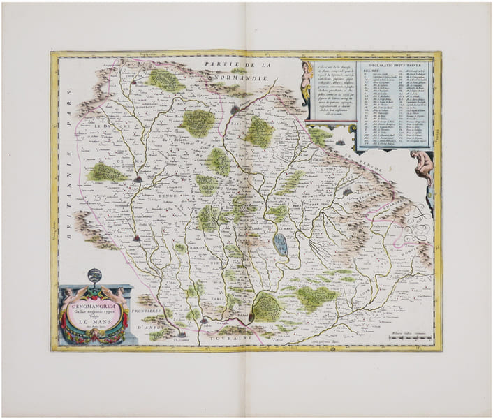  [MAINE] Cenomanorum Galli&aelig; regionis typus vulgo Le Mans.. BLAEU (Willem).