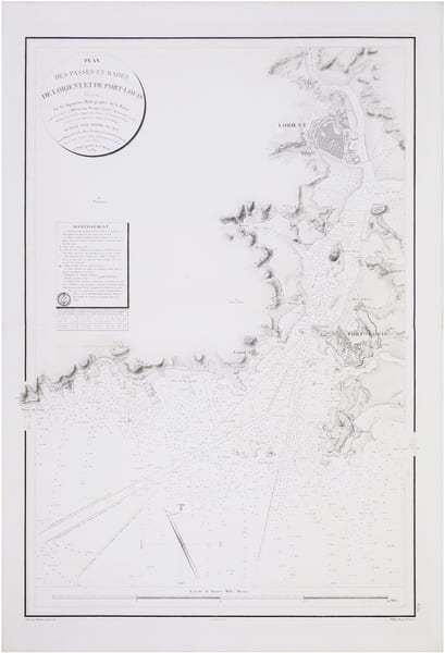  [MORBIHAN/LORIENT/PORT-LOUIS] Plan des passes et rades de Lorient et de Port-Louis lev&eacute; en 1819.. BEAUTEMPS-BEAUPR&Eacute; (Charles-Fran&ccedil;ois).