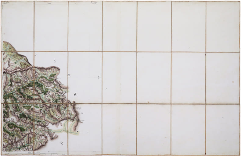  [CH&Acirc;TEAU-QUEYRAS] Carte de Cassini. Feuille n&deg;180/134. Queiras.. CASSINI de THURY (C&eacute;sar-Fran&ccedil;ois).