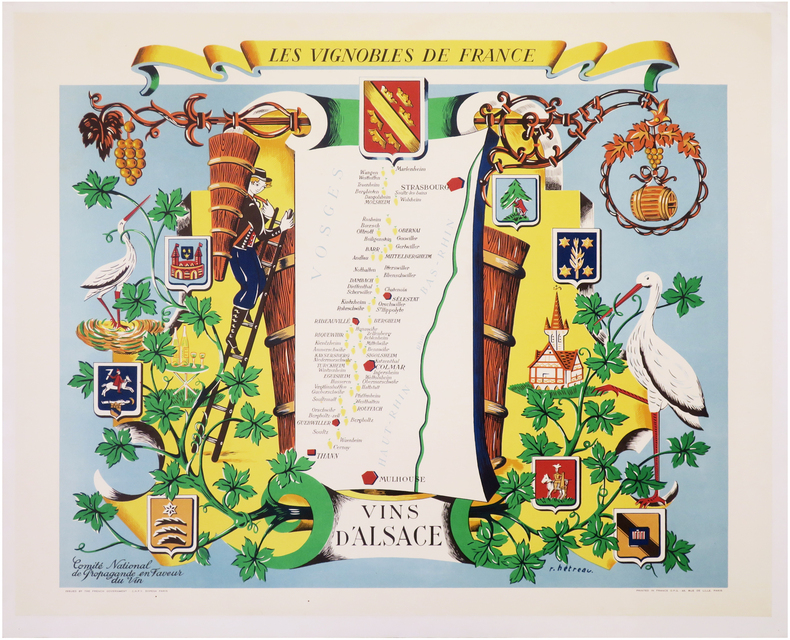  [VIGNOBLES] Les Vignobles de France. Vins d'Alsace.. HÉTREAU (Rémy).