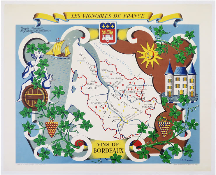  [VIGNOBLES] Les Vignobles de France. Vins de Bordeaux.. H&Eacute;TREAU (R&eacute;my).