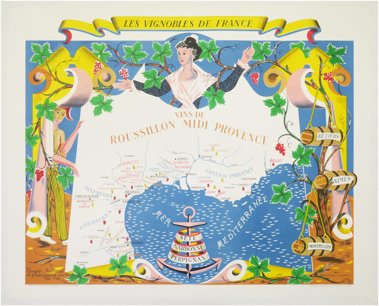  [VIGNOBLES] Les Vignobles de France. Vins de Roussillon Midi Provence.. H&Eacute;TREAU (R&eacute;my) & LEBLANC (Jean).