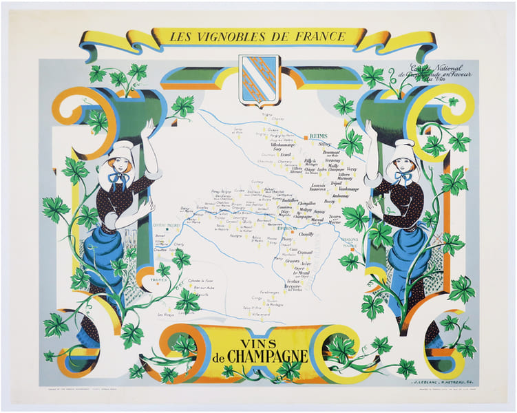  [VIGNOBLES] Les Vignobles de France. Vins de Champagne.. LEBLANC (Jean) & H&Eacute;TREAU (R&eacute;my).
