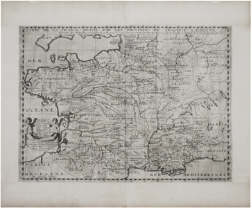  Carte de la France divisée par les provinces de l'esglise galicane.