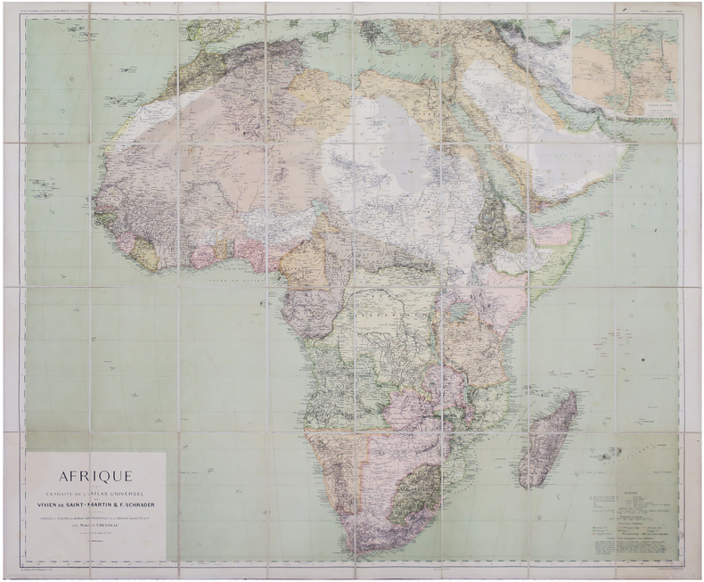  Afrique extraite de l'Atlas Universel.. CHESNEAU (Marius).
