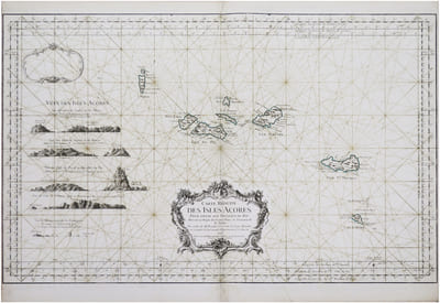  [AÇORES] Carte réduite des Isles Açores.