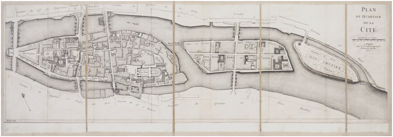  [QUARTIER de la CITÉ] Plan du Quartier de la Cité.. JAILLOT (Jean-Baptiste Michel Renou de Chauvigné, dit).