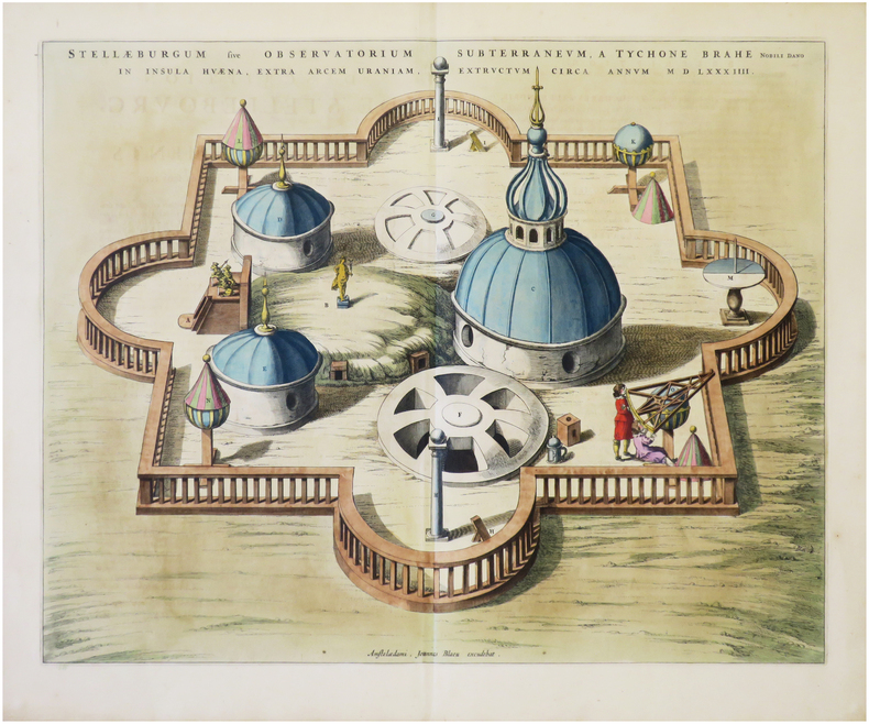  [SUÈDE] Stellæburgum sive observatorium subterraneum, a Tychone Brahe nobili Dano in insula Huæna, extra Arcem Uraniam, extructum circa annum ...