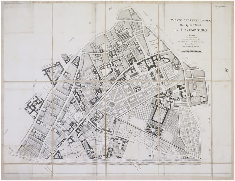  [QUARTIER du LUXEMBOURG] Partie septentrionale du Quartier du Luxembourg - Partie m&eacute;ridionale du Quartier du Luxembourg.. JAILLOT (Jean-Baptiste ...