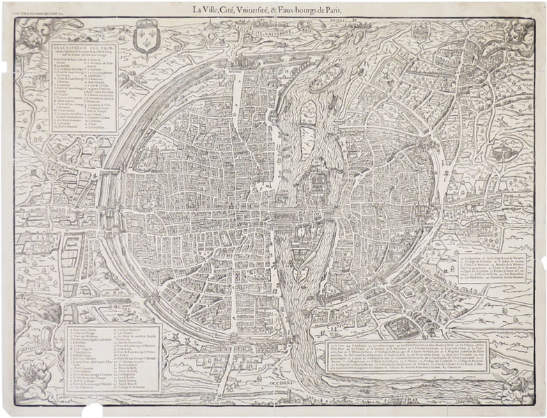  La ville, cit&eacute;, universit&eacute;, & faux-bourgs de Paris.. BELLEFOREST (Fran&ccedil;ois de).