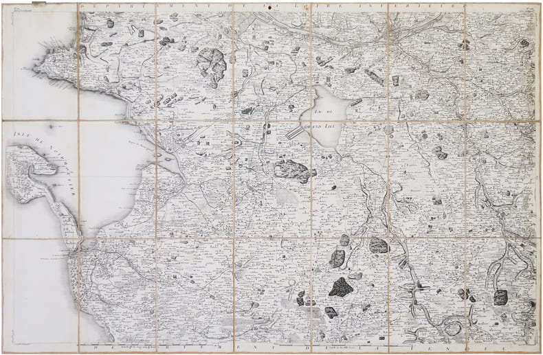  [NANTES/NOIRMOUTIER] Carte de Cassini. Feuille n&deg;131/168. Nantes.. CASSINI de THURY (C&eacute;sar-Fran&ccedil;ois).