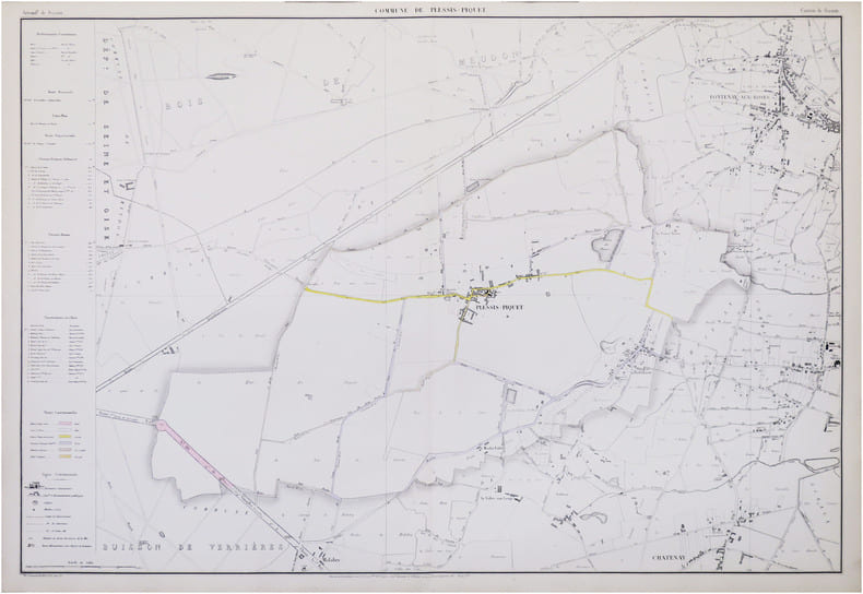  [LE PLESSIS-ROBINSON] Commune de Plessis-Piquet. Arrond.t de Sceaux. Canton de Sceaux.. LEF&Egrave;VRE (On&eacute;sime Th&eacute;odore).