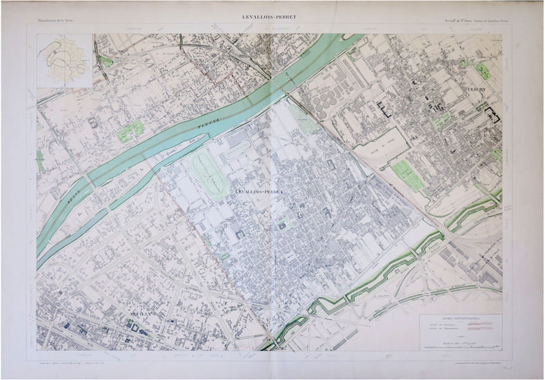  [LEVALLOIS-PERRET] Levallois-Perret. D&eacute;partement de la Seine. Arrond.t de S.t Denis, Canton de Levallois-Perret.. WUHRER (Louis).