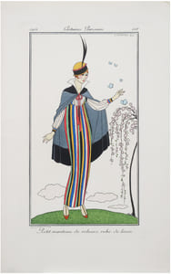 Costumes parisiens. Planche n°150. Petit manteau de velours, robe de linon.