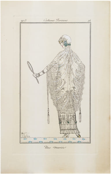  Costumes parisiens. Planche n&deg;94. Une mari&eacute;e.. VALL&Eacute;E (Armand) & COSTUMES PARISIENS.