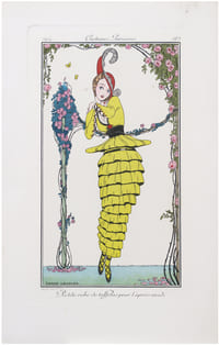 Costumes parisiens. Planche n°183. Petite robe de taffetas pour l'après-midi.