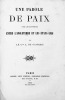 Une parole de paix sur le différend entre l'Angleterre et les États-Unis.. GASPARIN (Agénor de ).