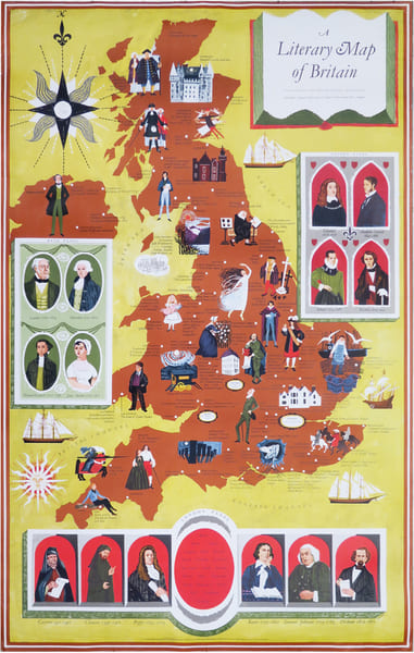  A literary map of Britain.. TAVENER (Robert).