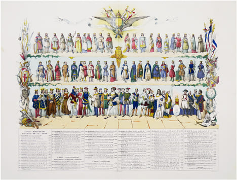  [PORTRAITS] Les monarques français par ordre chronologique [et] Les reines de France.. ADAM (Victor).