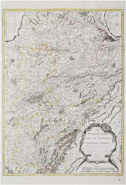  [FRANCHE-COMTÉ] Carte du gouvernement général du Comté de Bourgogne ou Franche-Comté divisée en baillages et territoires. Assujétie aux observations ...