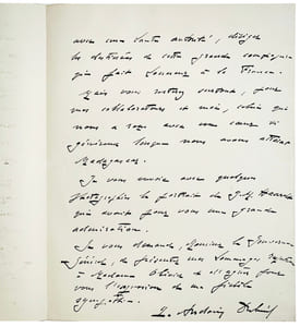 Lettre autographe signée [au gouverneur Marcel Olivier].