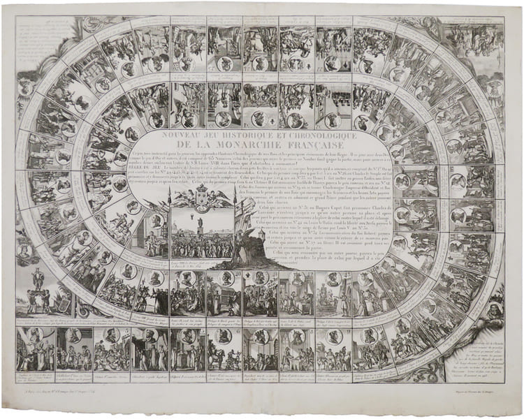  [JEU de l'OIE] Nouveau Jeu historique et chronologique de la Monarchie fran&ccedil;aise.. BASSET (Paul Andr&eacute;).