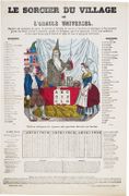  Le Sorcier du village ou l'Oracle universel. Manière de connaître le passé, le présent et l'avenir, de savoir si l'on fera un héritage, si l'on mourra jeune ou vieux, si l'on se mariera, quelle est la femme que l'on épousera, si l'on sera militaire, si l'on aura beaucoup d'enfants et enfin de tout ce qui peut intéresser. par PELLERIN (Nicolas).