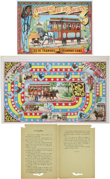  Nouveau jeu de soci&eacute;t&eacute;. Jeu de Tramway - Tramway game.. ANONYME.