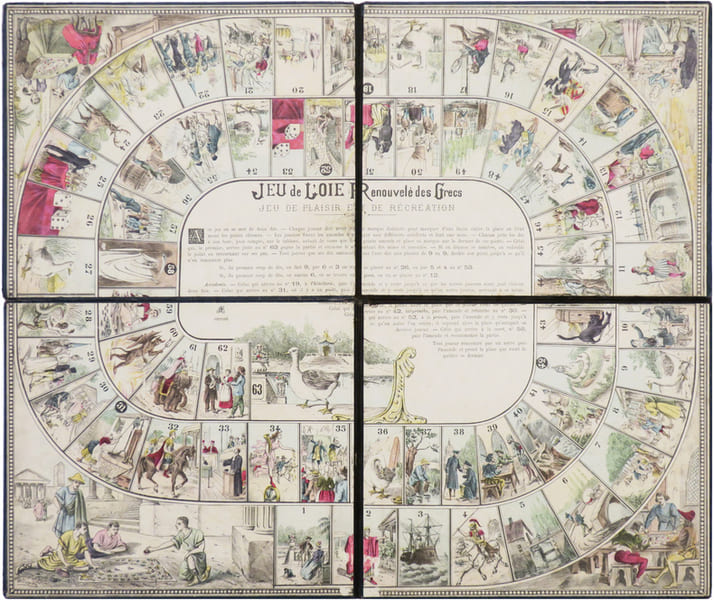 Jeu de l'oie renouvel&eacute; des Grecs. Jeu de plaisir et de r&eacute;cr&eacute;ation.. LUDOVIC.