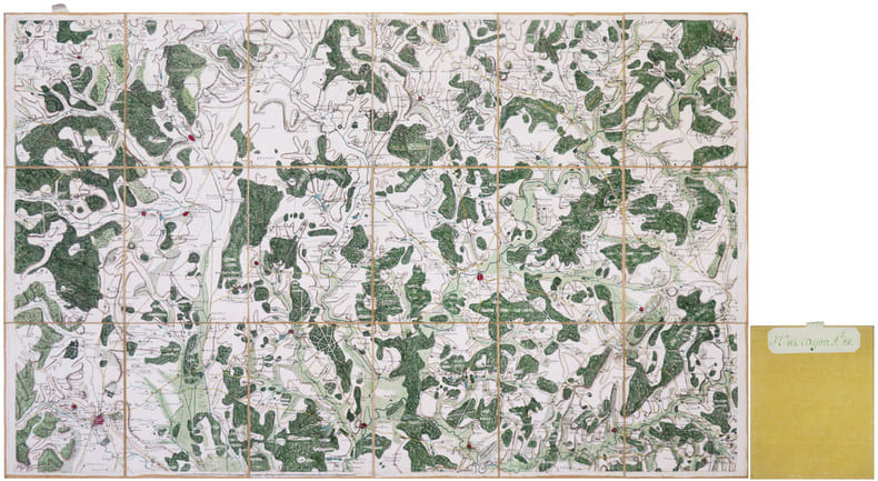  [DIJON] Carte de Cassini. Feuille n&deg;114/28. Dijon.. CASSINI de THURY (C&eacute;sar-Fran&ccedil;ois).