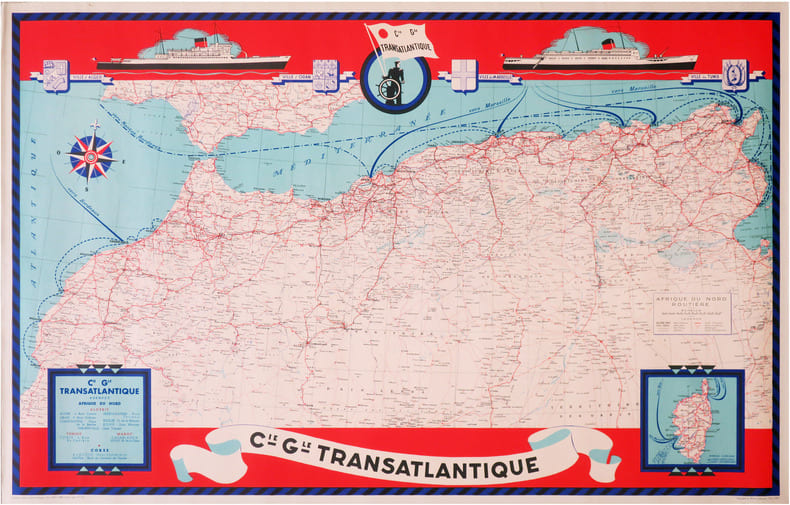  Cie Gle Transatlantique - Afrique du Nord routi&egrave;re.. BLONDEL LA ROUGERY (&Eacute;douard).