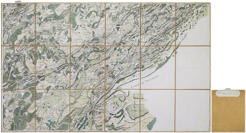  [BESAN&Ccedil;ON] Carte de Cassini. Feuille n&deg;146/60. Besan&ccedil;on.. CASSINI de THURY (C&eacute;sar-Fran&ccedil;ois).