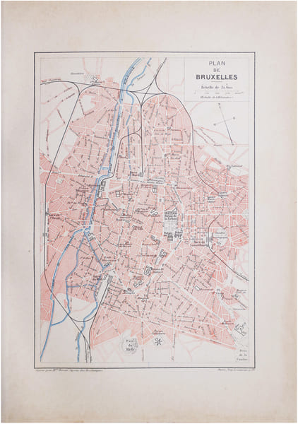  [BRUXELLES] Plan de Bruxelles.. PERRIN (Maurice).