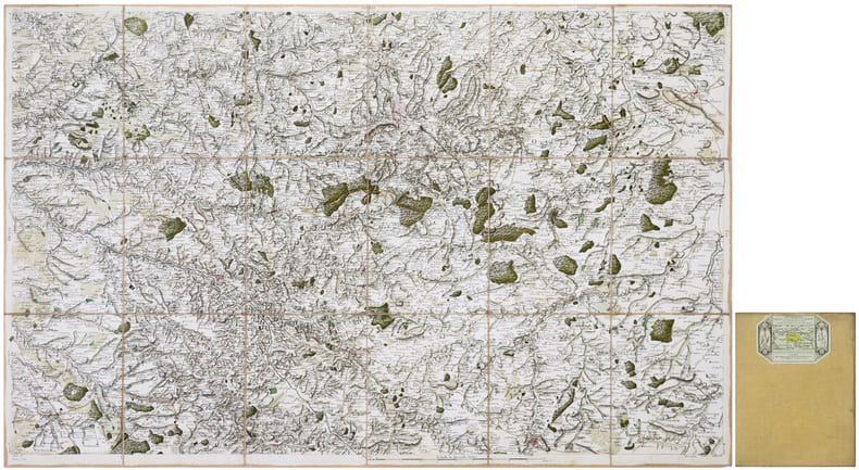  [MORTAGNE-sur-S&Egrave;VRE] Carte de Cassini. Feuille n&deg;99/102. Mortagne.. CASSINI de THURY (C&eacute;sar-Fran&ccedil;ois).