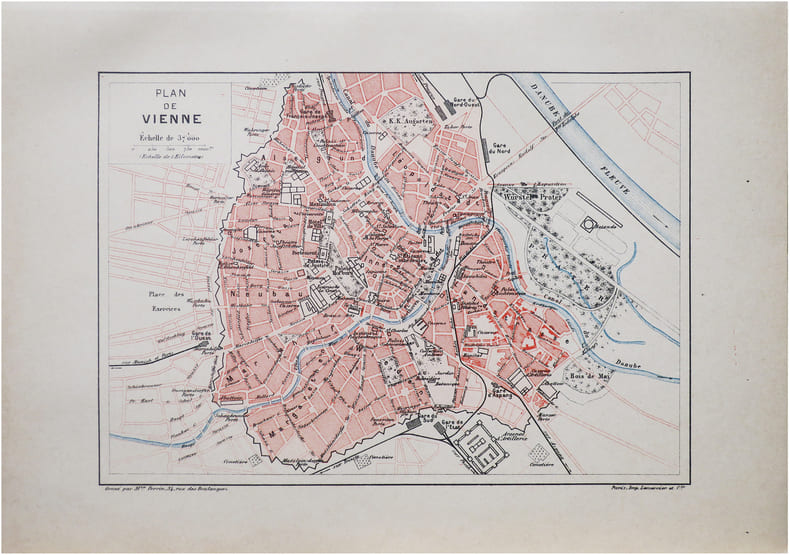  [VIENNE] Plan de Vienne.. PERRIN (Maurice).