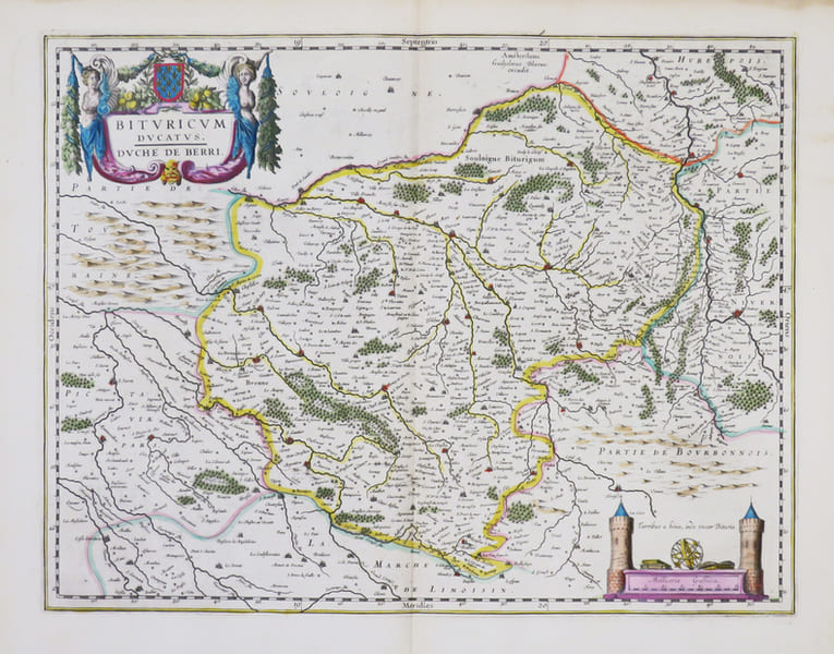 [BERRY] Bituricum ducatus - Duch&eacute; de Berri.. BLAEU (Willem).