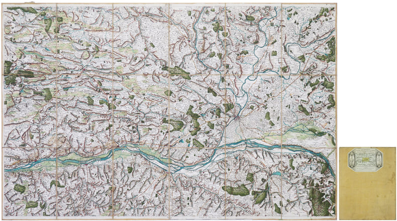  [ANGERS] Carte de Cassini. Feuille n&deg;98/100. Angers.. CASSINI de THURY (C&eacute;sar-Fran&ccedil;ois).